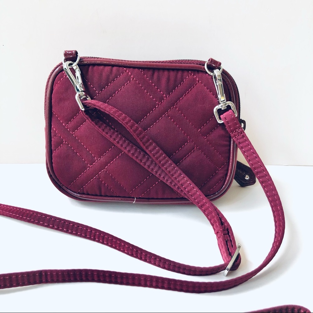 Vera Bradley Bordeaux Crossbody/Wristlet EUC - Picture 2 of 9